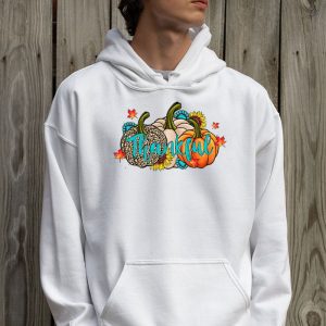 Happpy Thanksgiving Day Autumn Fall Maple Leaves Thankful Hoodie 2 3