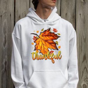 Happpy Thanksgiving Day Autumn Fall Maple Leaves Thankful Hoodie 2