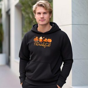 Happpy Thanksgiving Day Autumn Fall Maple Leaves Thankful Hoodie 3 1