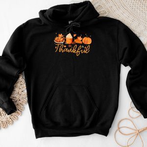 Happpy Thanksgiving Day Autumn Fall Maple Leaves Thankful Hoodie