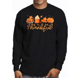 Happpy Thanksgiving Day Autumn Fall Maple Leaves Thankful Longsleeve Tee 3 1