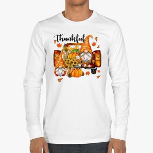 Happpy Thanksgiving Day Autumn Fall Maple Leaves Thankful Longsleeve Tee 3 2