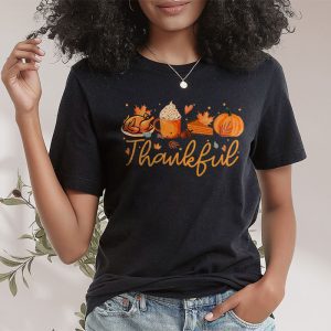 Happpy Thanksgiving Day Autumn Fall Maple Leaves Thankful T Shirt 2 1