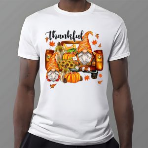 Happpy Thanksgiving Day Autumn Fall Maple Leaves Thankful T Shirt 3 2