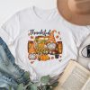 Happpy Thanksgiving Day Autumn Fall Maple Leaves Thankful T-Shirt