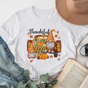 Thanksgiving Family Shirts Happpy Thanksgiving Day Fall Leaves Thankful T-Shirt