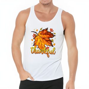 Happpy Thanksgiving Day Autumn Fall Maple Leaves Thankful Tank Top 3