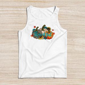 Happpy Thanksgiving Day Autumn Fall Maple Leaves Thankful Tank Top
