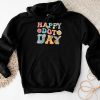 Happy Dot Day Hippie Flowers Smile Face Groovy Teacher Kids Hoodie
