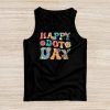 Happy Dot Day Hippie Flowers Smile Face Groovy Teacher Kids Tank Top