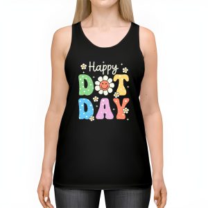 Happy Dot Day Hippie Flowers Smile Face Groovy Teacher Kids Tank Top 2 1