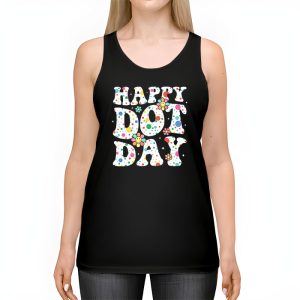 Happy Dot Day Hippie Flowers Smile Face Groovy Teacher Kids Tank Top 2 2