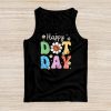 Happy Dot Day Hippie Flowers Smile Face Groovy Teacher Kids Tank Top
