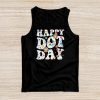 Happy Dot Day Hippie Flowers Smile Face Groovy Teacher Kids Tank Top