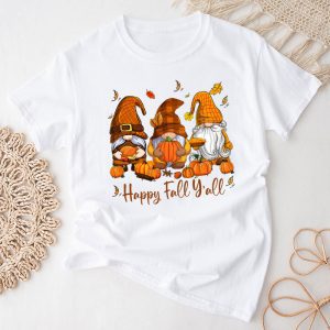 Thanksgiving Shirt Ideas Happy Fall Y’all Gnome Autumn Lovely T-Shirt