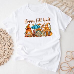 Thanksgiving Shirt Ideas Happy Fall Y’all Gnome Autumn Lovely T-Shirt