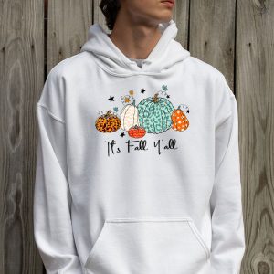 Happy Fall Yall Pumpkin Leopard Its Fall Yall Women Hoodie 2