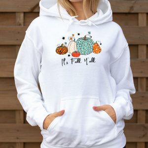 Happy Fall Yall Pumpkin Leopard Its Fall Yall Women Hoodie 3