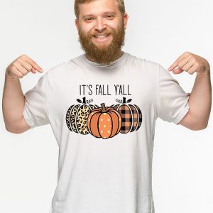Happy Fall Yall Pumpkin Leopard Its Fall Yall Women T Shirt 2 3