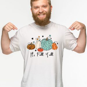 Happy Fall Yall Pumpkin Leopard Its Fall Yall Women T Shirt 2