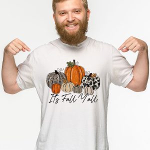 Happy Fall Yall Pumpkin Leopard Its Fall Yall Women T Shirt 2 4