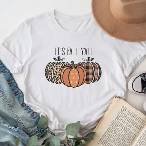 Funny Thanksgiving Shirts Happy Fall Pumpkin Leopard It’s Fall Y’all Perfect T-Shirt