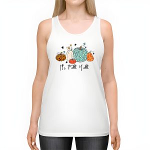 Happy Fall Yall Pumpkin Leopard Its Fall Yall Women Tank Top 2