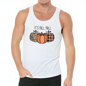 Happy Fall Yall Pumpkin Leopard Its Fall Yall Women Tank Top 3 3