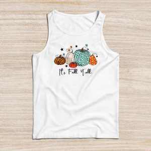 Funny Thanksgiving Shirts Happy Fall Pumpkin Leopard It’s Fall Y’all Perfect Tank Top