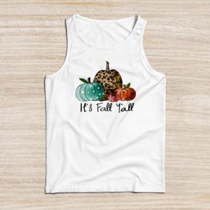 Happy Fall Y’all Pumpkin Leopard Its Fall Yall Women Tank Top