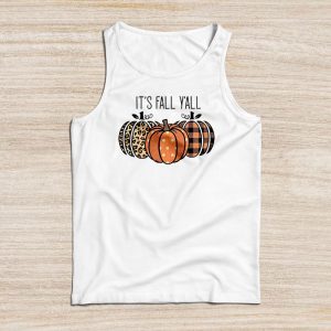 Happy Fall Y’all Pumpkin Leopard Its Fall Yall Women Tank Top