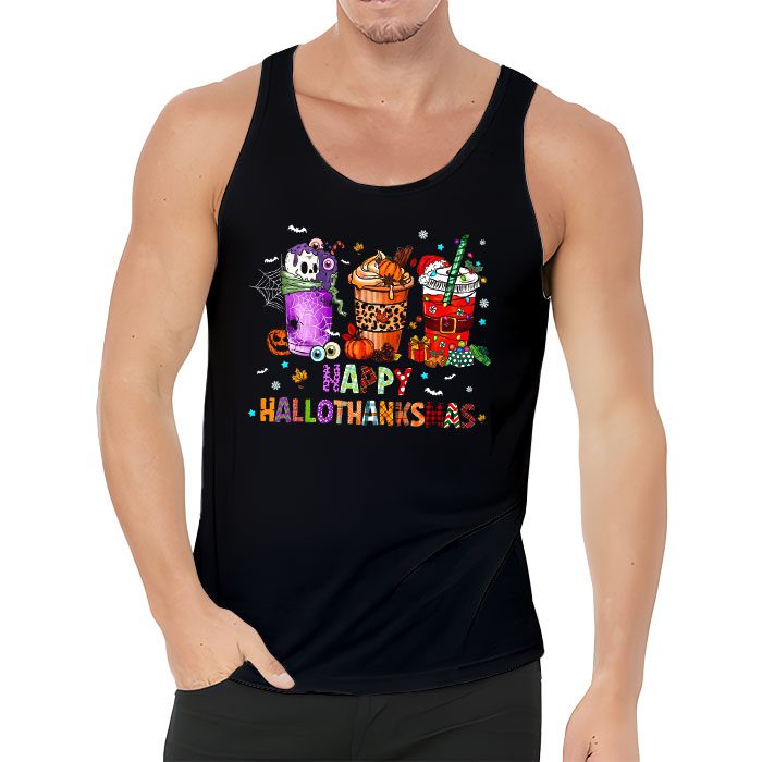 Happy-Hallothanksmas-Coffee-Latte-Halloween-Thanksgiving-Tank-Top-3 Happy Hallothanksmas Coffee Latte Halloween Thanksgiving Tank Top 3