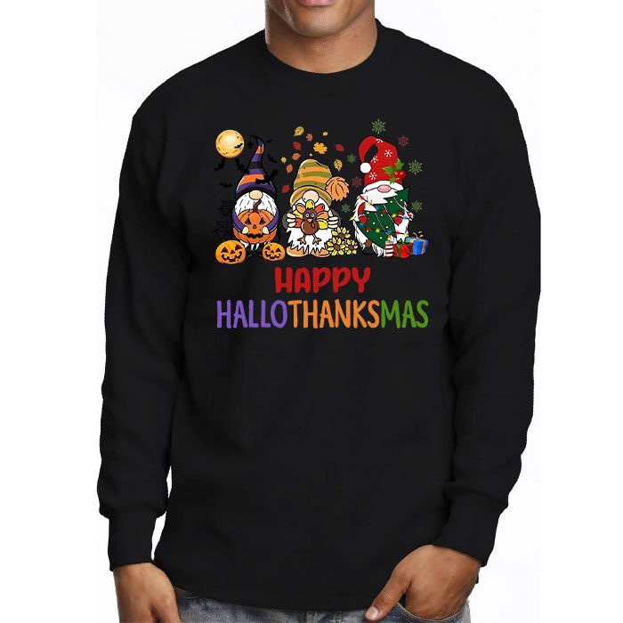 Happy-Hallothanksmas-Cute-Gnomes-Fall-Halloween-Women-Girls-Longsleeve-Tee-3 Happy Hallothanksmas Cute Gnomes Fall Halloween Women Girls Longsleeve Tee 3