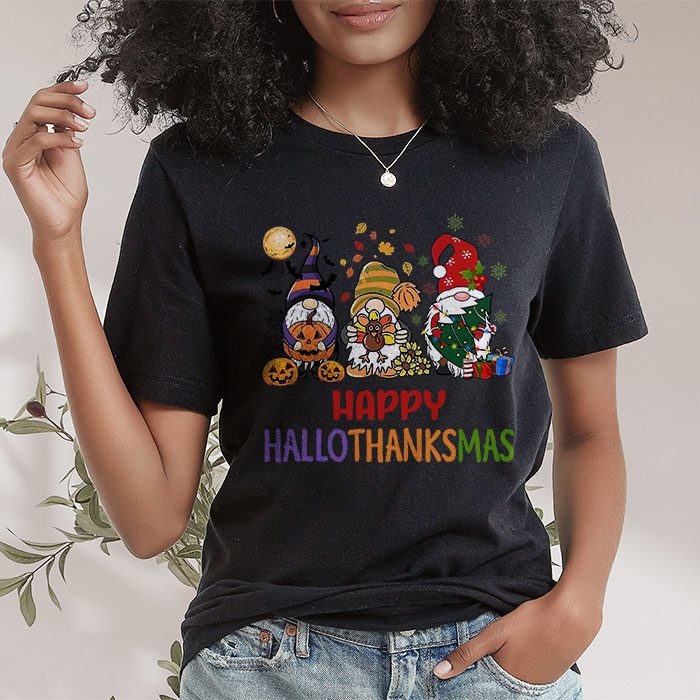 Happy-Hallothanksmas-Cute-Gnomes-Fall-Halloween-Women-Girls-T-Shirt-2 Happy Hallothanksmas Cute Gnomes Fall Halloween Women Girls T Shirt 2