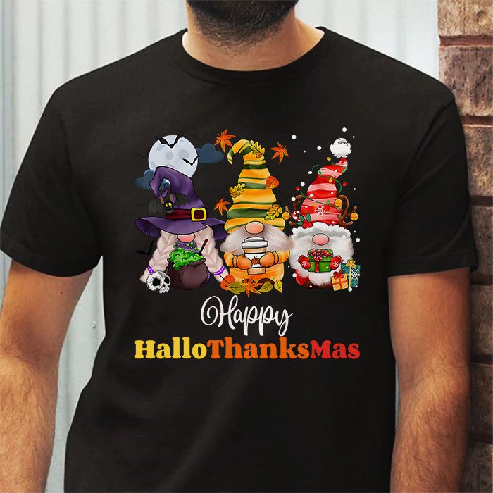 Happy-Hallothanksmas-Cute-Gnomes-Fall-Halloween-Women-Girls-T-Shirt-3 Happy Hallothanksmas Cute Gnomes Fall Halloween Women Girls T Shirt 3 4
