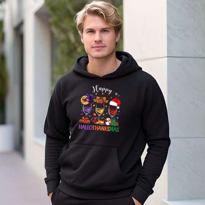 Happy-Hallothanksmas-Wine-Glasses-Witch-Santa-Hat-Pumpkin-Hoodie-3 Happy Hallothanksmas Wine Glasses Witch Santa Hat Pumpkin Hoodie 3