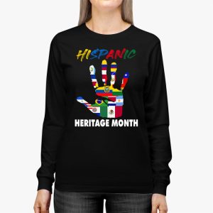 Happy National Hispanic Heritage Month All Countries Heart Longsleeve Tee 2 1