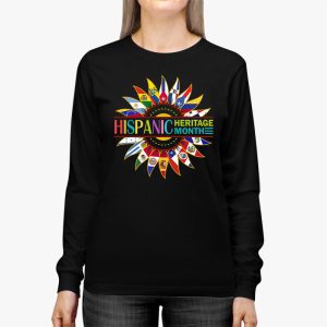 Happy National Hispanic Heritage Month All Countries Heart Longsleeve Tee 2 2