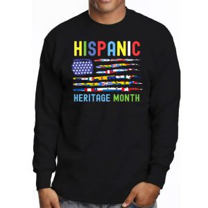 Happy National Hispanic Heritage Month All Countries Heart Longsleeve Tee 3 3