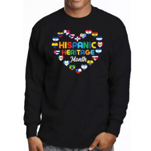 Happy National Hispanic Heritage Month All Countries Heart Longsleeve Tee 3 5