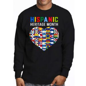 Happy National Hispanic Heritage Month All Countries Heart Longsleeve Tee 3 7