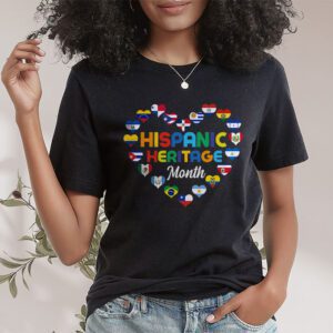 Happy National Hispanic Heritage Month All Countries Heart T Shirt 1 5