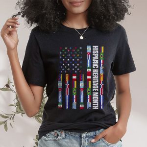 Happy National Hispanic Heritage Month All Countries Heart T Shirt 2 4