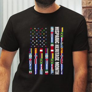 Happy National Hispanic Heritage Month All Countries Heart T Shirt 3 4