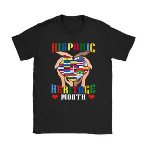 Happy National Hispanic Heritage Month All Countries Heart T-Shirt