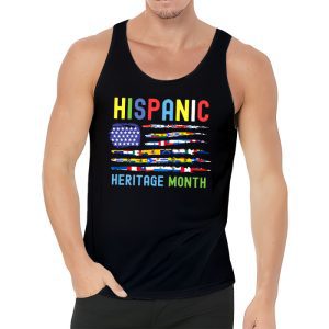 Happy National Hispanic Heritage Month All Countries Heart Tank Top 3 3