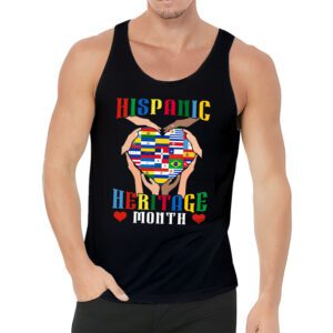 Happy National Hispanic Heritage Month All Countries Heart Tank Top 3 6