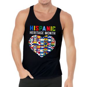 Happy National Hispanic Heritage Month All Countries Heart Tank Top 3 7