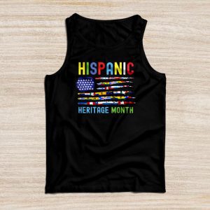 Happy National Hispanic Heritage Month All Countries Heart Tank Top