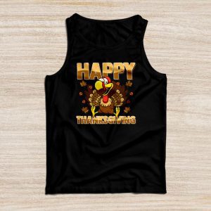 Funny Thanksgiving Shirts Thankful Grateful Blessed Turkey Day Family Dinner Tank Top